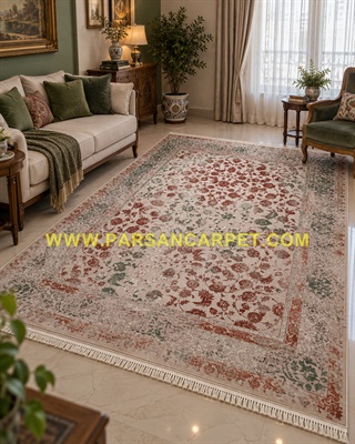 فرش 1200 شانه گل برجسته پتینه کد 1095